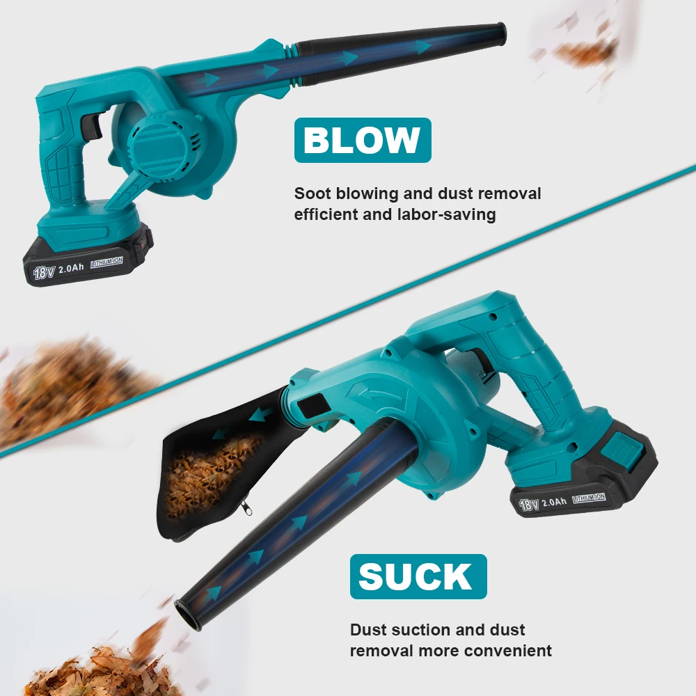ZSQHET Amityke Rechargeable Blower Makita 18V Battery Dedicated Cordless Blower Air Flow Adjustment Vacuum Cleaner Electric Tool 5