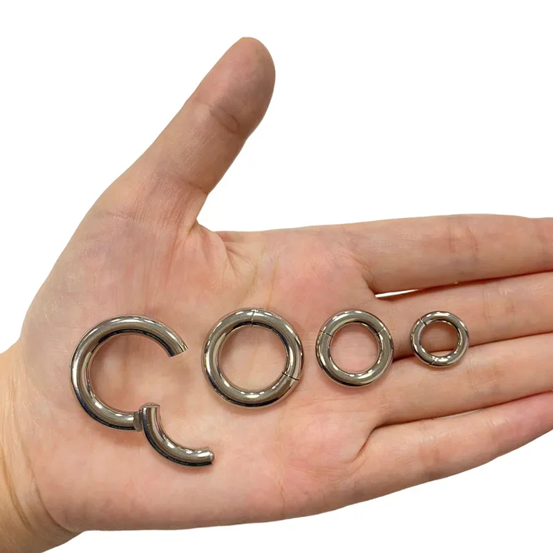 ASTM F136 Titanium PIERC Hinged Segment Hoop Earrings Nose Rings 10G-6G 2.5mm-4mm Seamless Labret Lip Body Piercing