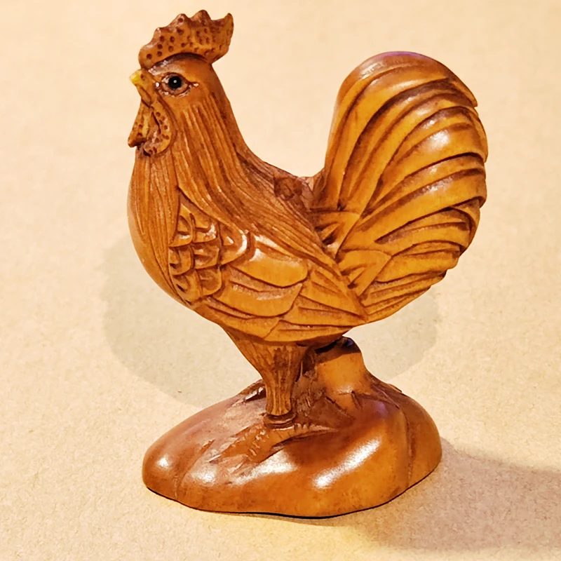 

Y8624 - 20 лет, 2 дюйма, резьба вручную, ящик, Netsuke: красивый петух