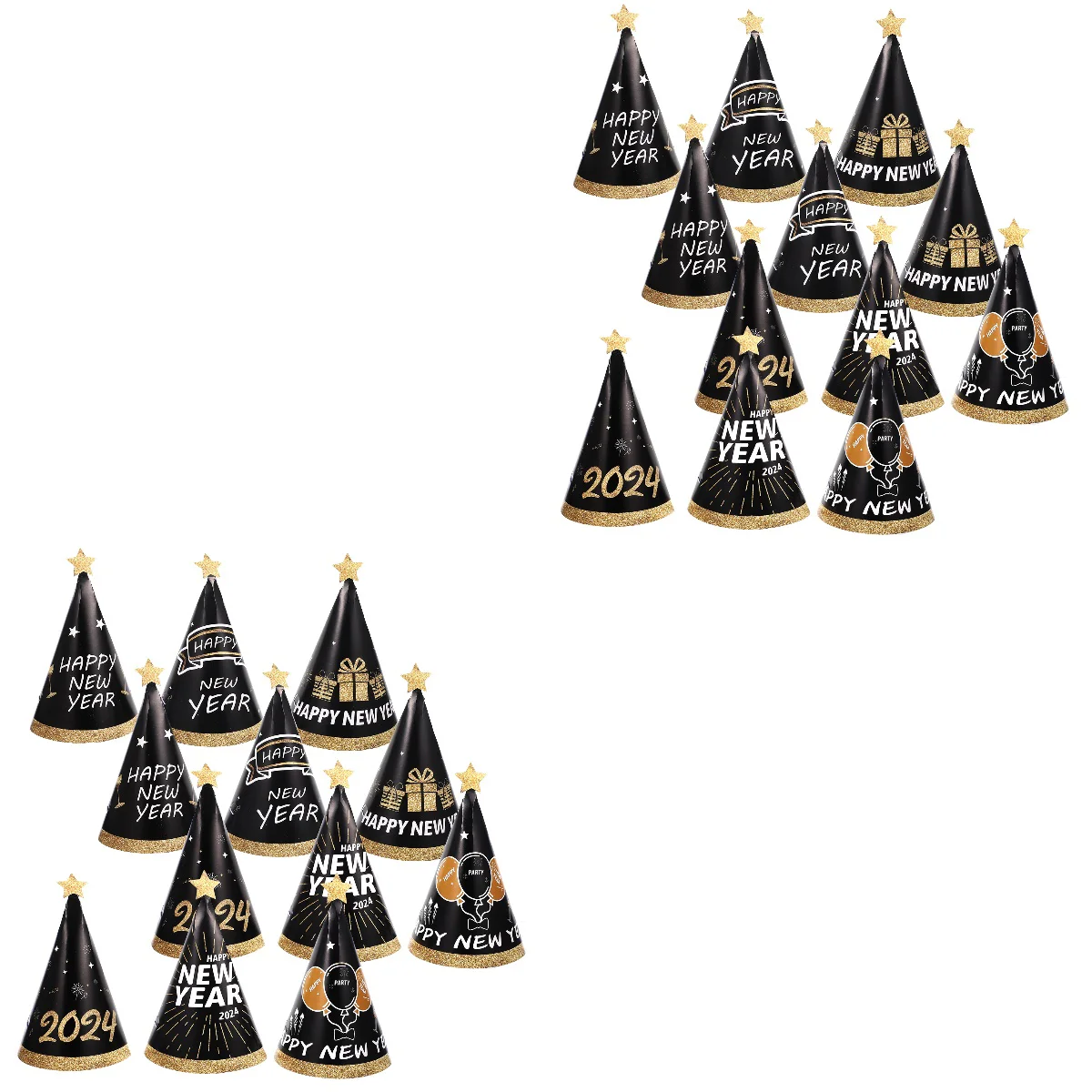 

New Year Party Supplies Cone Hats Paper for Adults Years Year's Eve Christmas Goodies