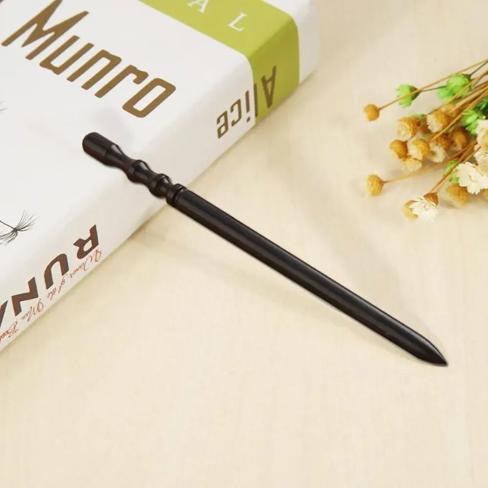 Leathercraft Slicker Round Burnisher Ebony Wood Leather Burnisher Leather Slicker Polished Rods Edge DIY Handmade Tools