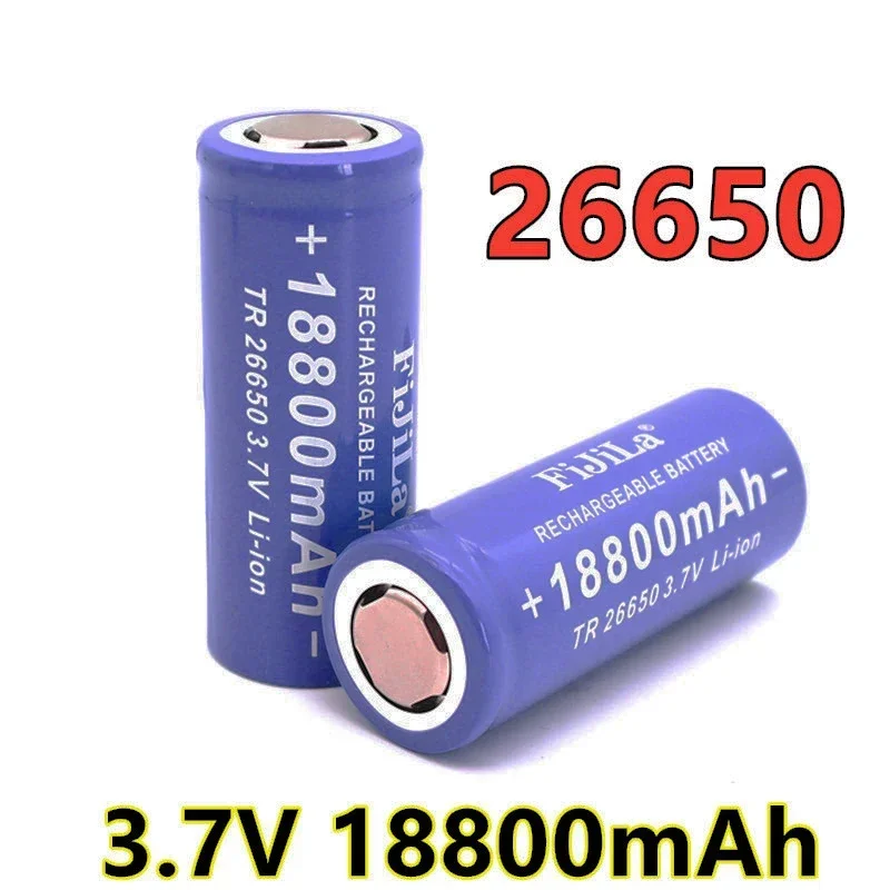 

2023 New 3.7V 26650 Battery 18800mAh Li-ion Rechargeable Battery for LED Flashlight Torch Li-ion Battery Accumulator Battery