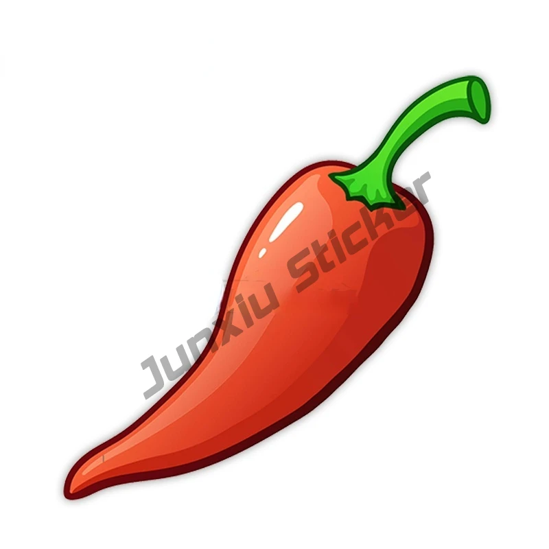 Red Chili Pepper Car Stickers Hot Spice Food Creative Cartoon Anime Decalcomanie Decor Per Paraurti Tronco Camion Colla Sticker Kk13Cm