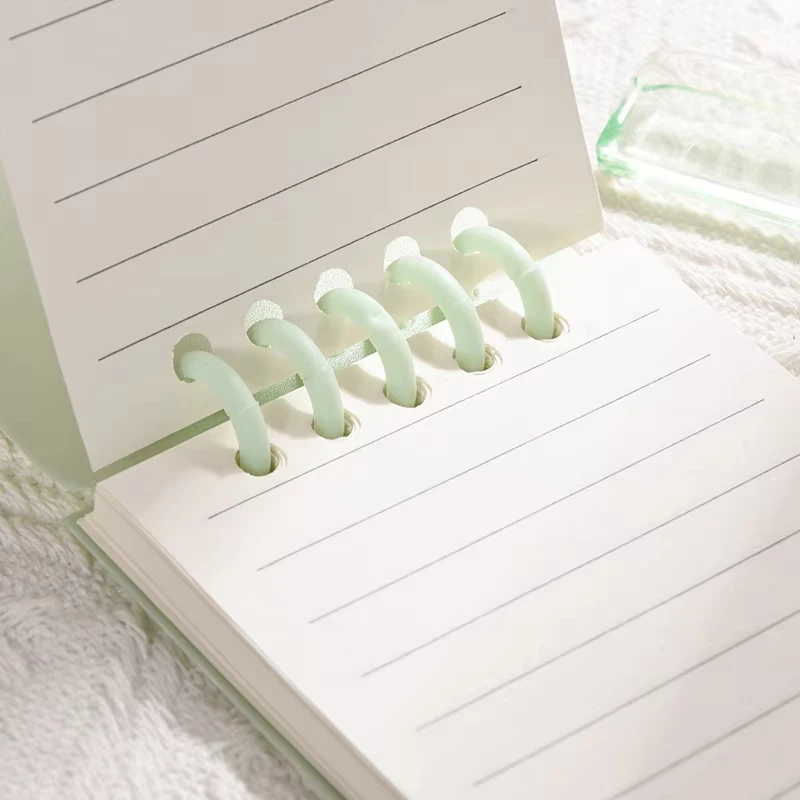 80 Sheets A7 Loose Leaf Notebook, Horizontal Line Inner Page Binder Notepad for Daily Note Taking School Office Stationery - 5