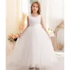 Little/Big Girls Elegant V Backless Big Bowknot Pearls Flower Girl Birthday Party Piano Show Performance Long Dress 2