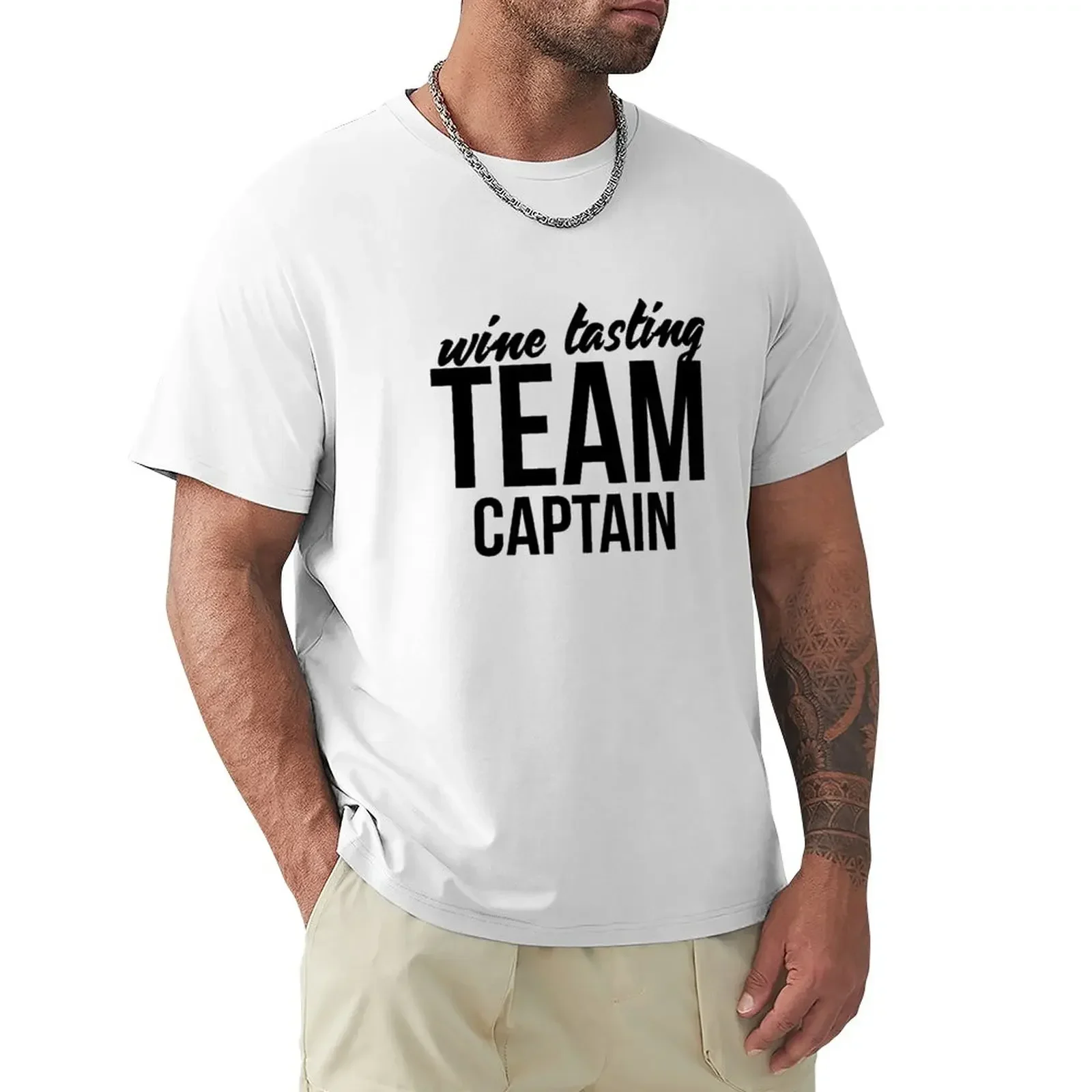 

Wine Tasting Team Captain Sarcastic funny wine t shirt T-Shirt boys whites shirts graphic tees men workout shirt