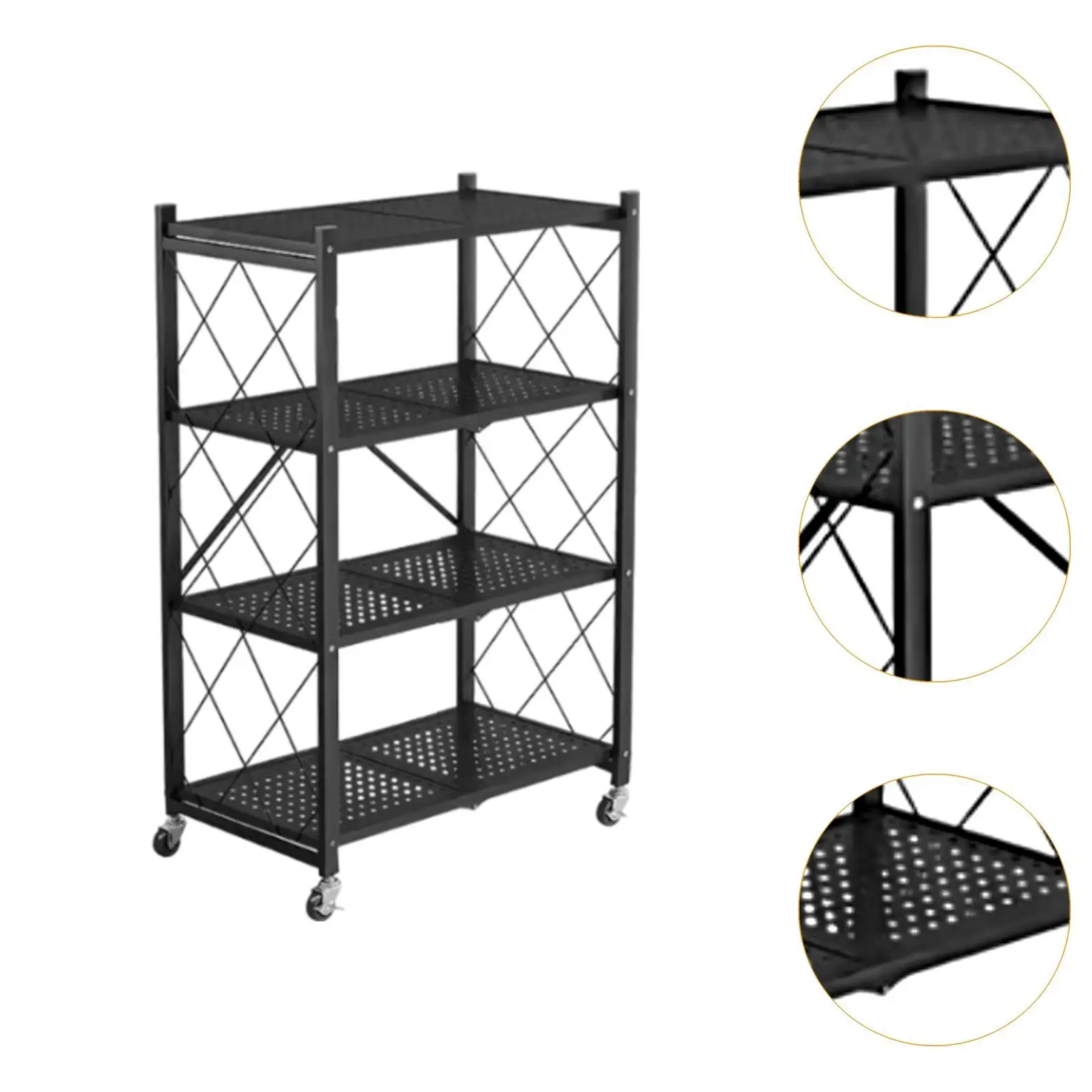 Scaffale mobile su ruote, libreria, mobiletto da bagno, organizer, carrello