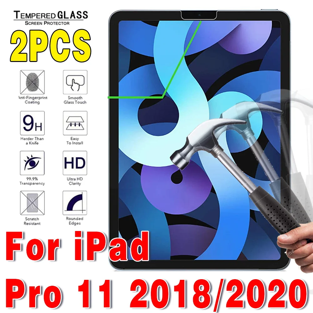2 шт. закаленное стекло для IPad Pro 11 2021 A2337 Новая защита экрана планшета для Ipad Pro 11 2018 2020 A2228 A2230 стекло
