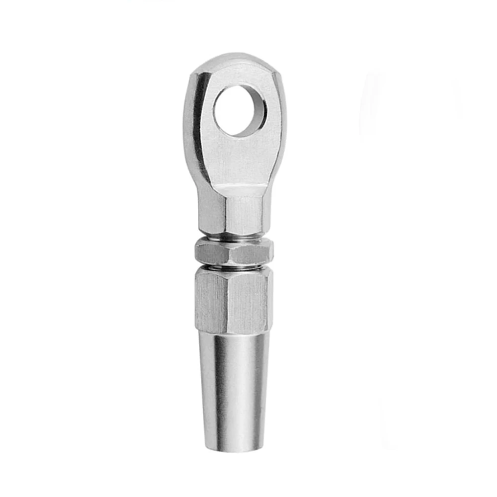 1Pc Silver Marine Grade 316 Stainless Steel Swageless Eye Terminal Wire