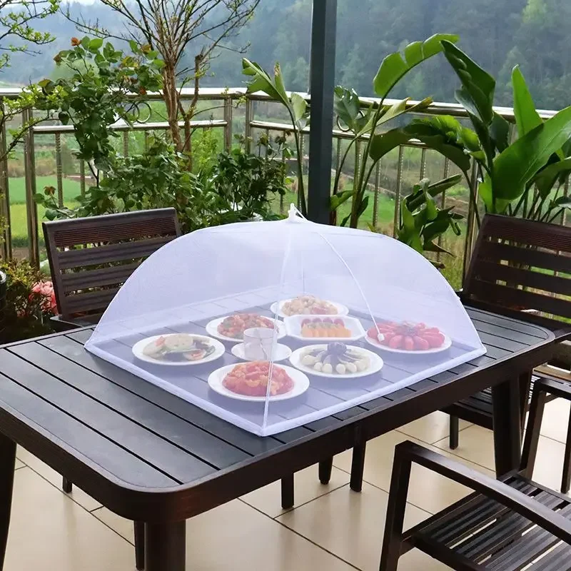 ​  Pop-Up Food Cover Umbrella, Foldable Mesh Protector for Fruits Vegetables, Anti Fly Mosquito Kitchen Accessory Gift Idea
