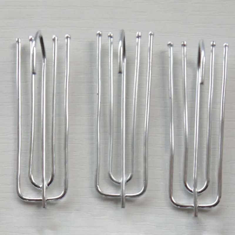 Metal Four Fork Curtain Tape Hook Curtain Cloth Ring Clamp Tracks DIY Home Accessories 15PCS curtain accessories