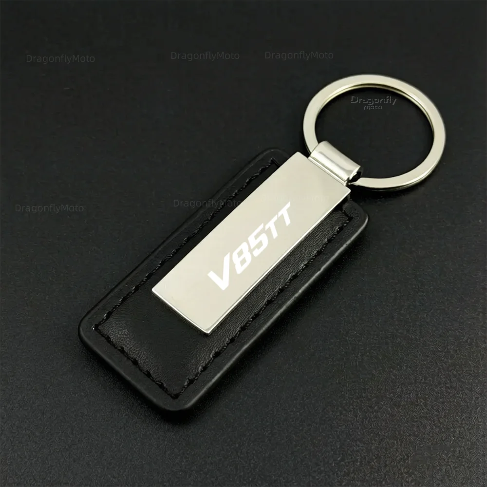 CNC Engraved PU Leather Motorcycle Keychain