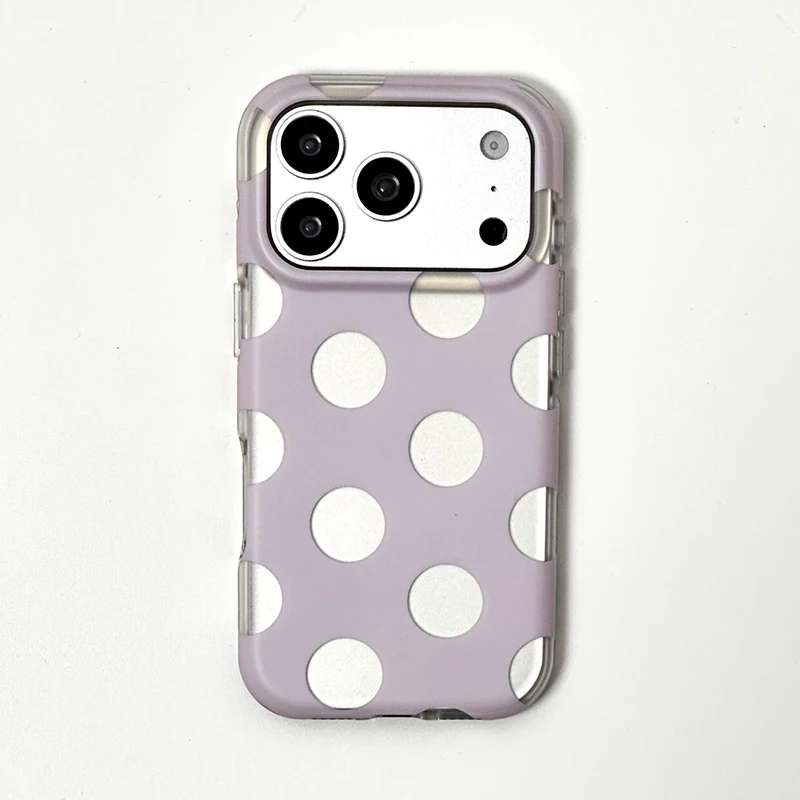Chic Love Polka Dot Textured Soft Silicone Shockproof Phone Case