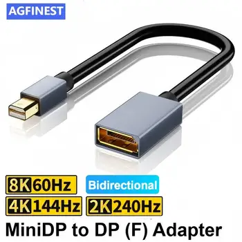 Adattatore Mini Displayport a DP 4K Convertitore cavo porta Mini DP per PC portatile Proiettore mini Dp a dp Cavo bidirezionale 8K60Hz