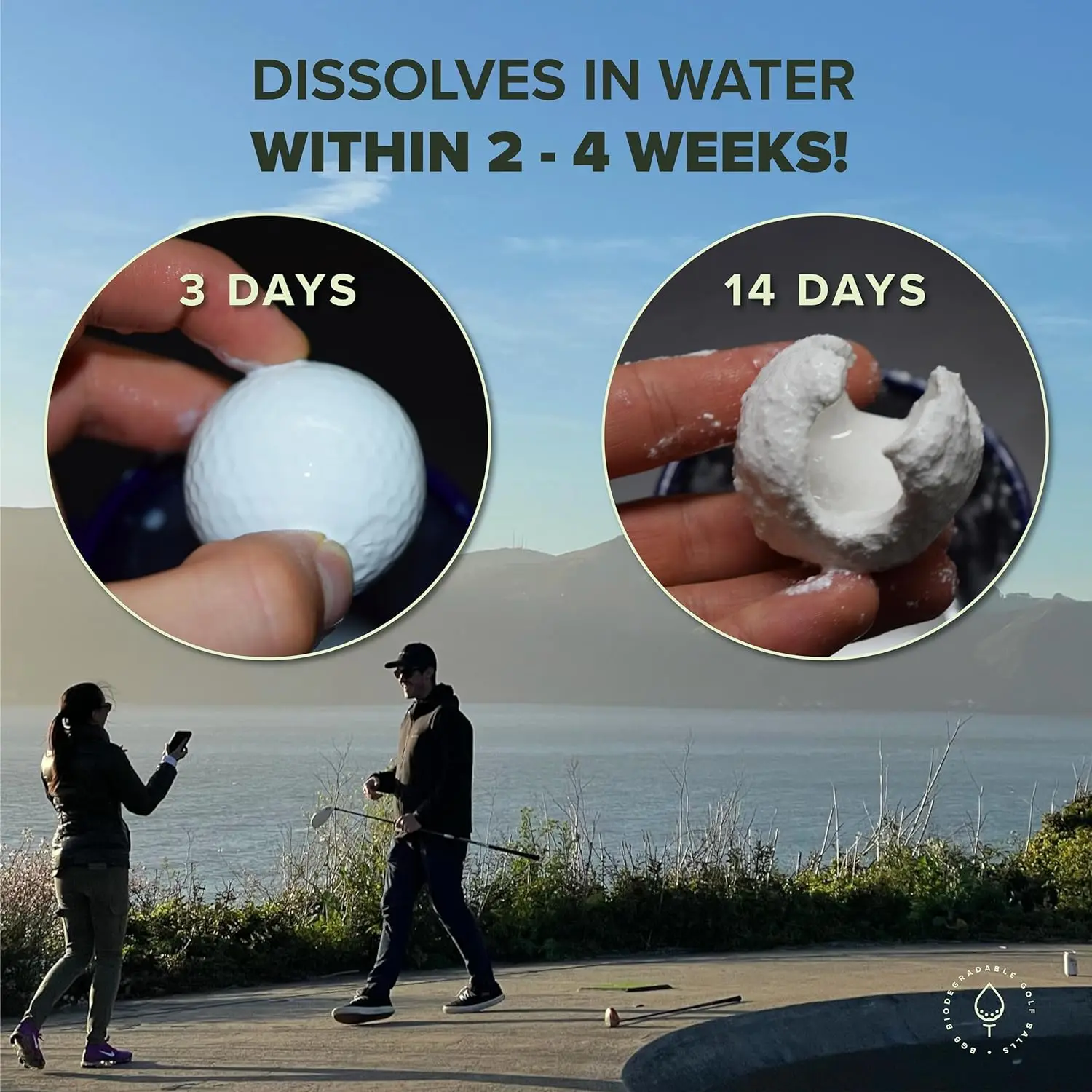 Dissolvable Golf Balls, Eco Friendly 3