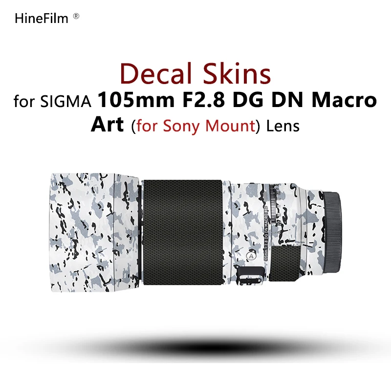 Sigma 105 F2.8 Sony Lens Decal Skins 105Art Wrap Cover for Sigma 105mm F2.8 DG DN MACRO Art Lens Premium Sticker 105F2.8 Skin