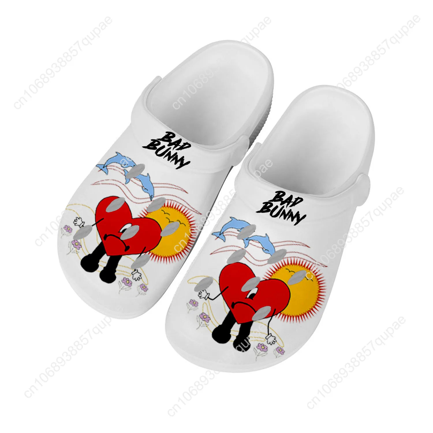 Bad Bunny Hot Hip Hop Rapper Home Clogs Custom Water Shoes Men Women Teenager Sandals Garden Clog Breathable Beach Hole Slippers 2