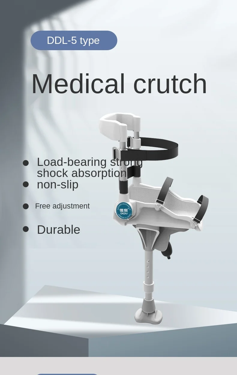 Walking Aid With Retractable Crutch Support For Knee Joint Crutch FractureRehabilitation Training For Leg And Knee Injury Patien
