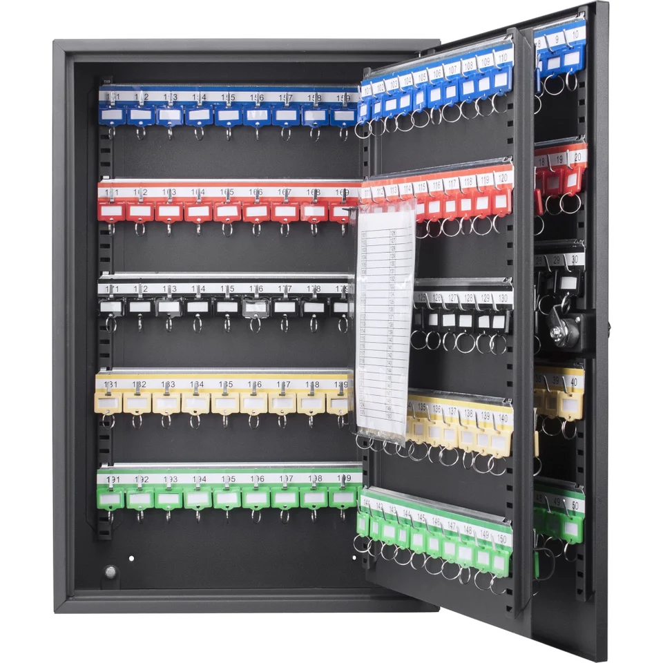 200 Key Adjustable Secure Key Cabinet with Lock