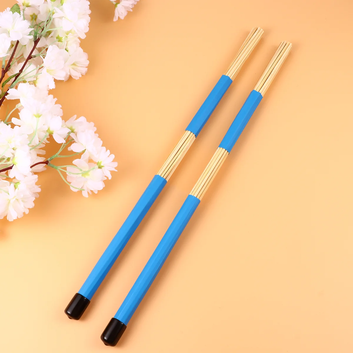 

1 Pair Wooden Rod Frame Drum Sticks Replacement for Jazz Folk Music (Blue)