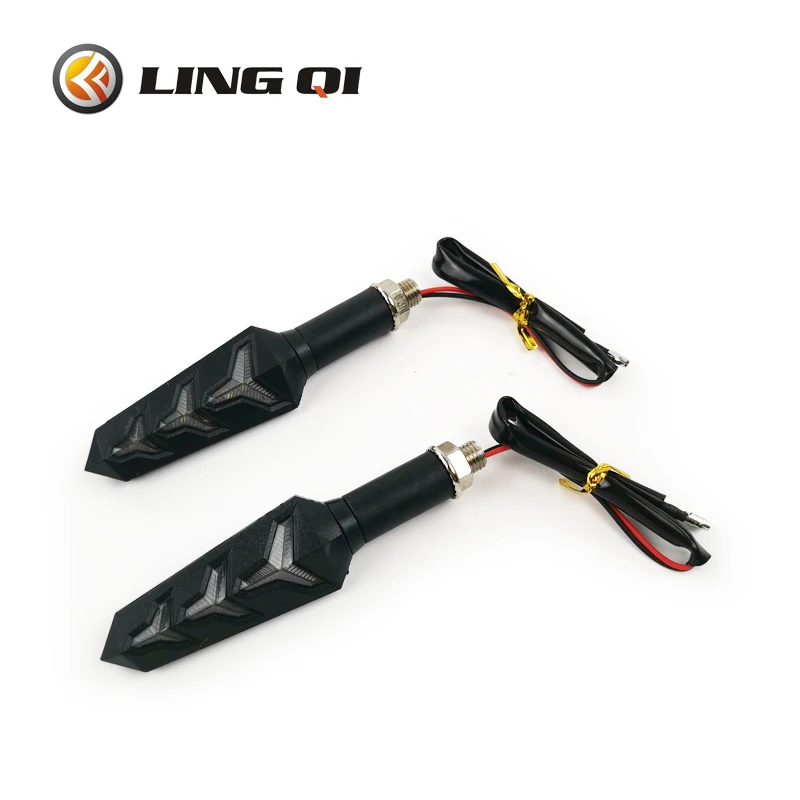 

Motorcycle Modified Turn Signal Light Fishbone Horizon Day Direction LED Dynamic Arrow