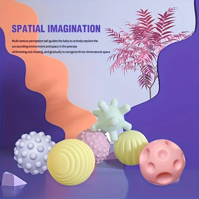 Baby Toys Sensory Balls For Children Textured Hand Touch Ball Soft Massage Ball Infant Rattle Senses Toys