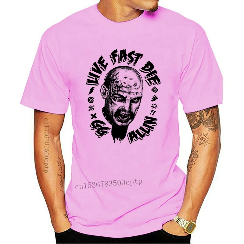 

Новинка, футболка Live Fast Die GG Allin для женщин и мужчин, с коротким рукавом, размер S-4XL B229