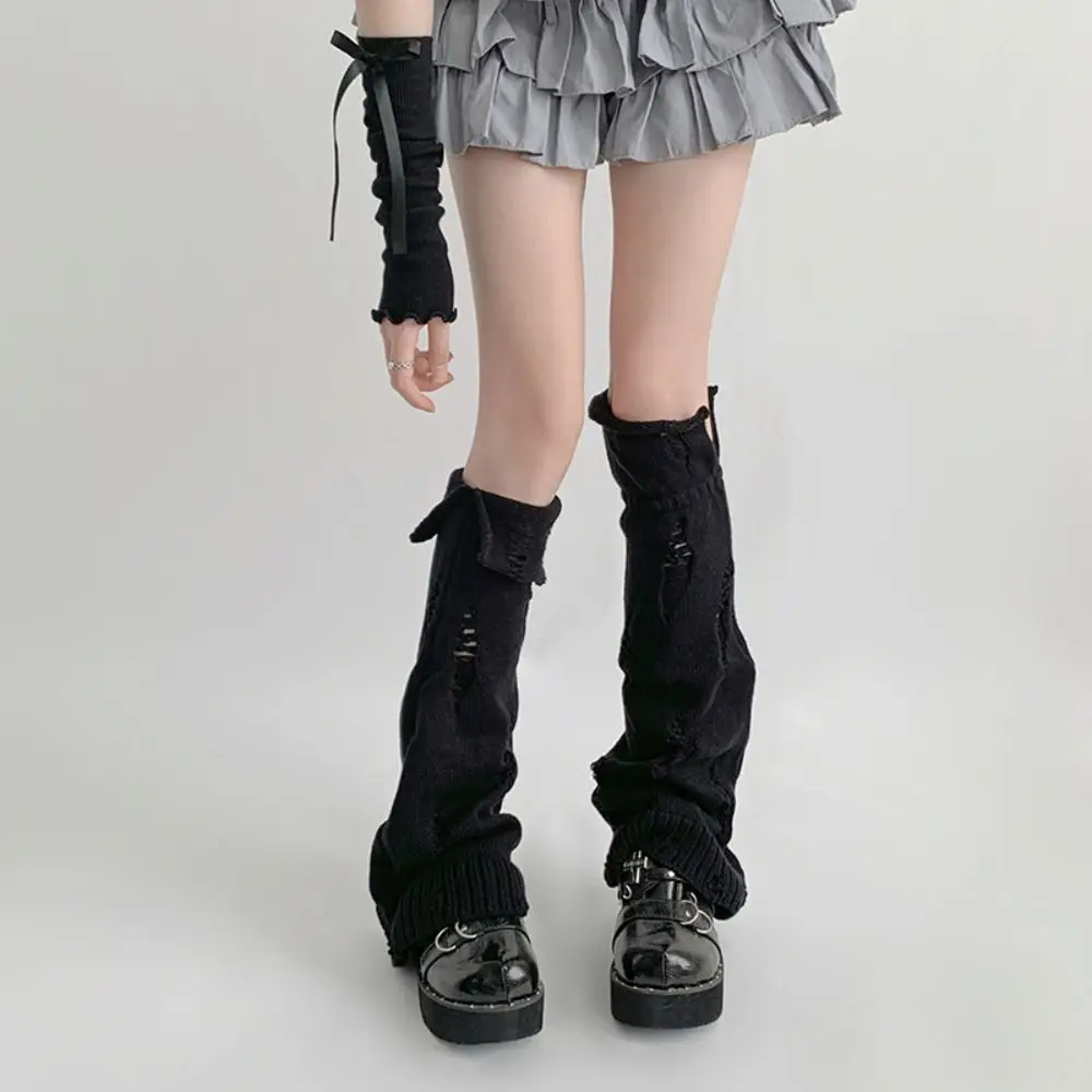 

Japanese Knitted Leg Warmer Socks New Lolita Girls Y2K Warmers Socks Elastic JK Uniform Versatile Leg Covers