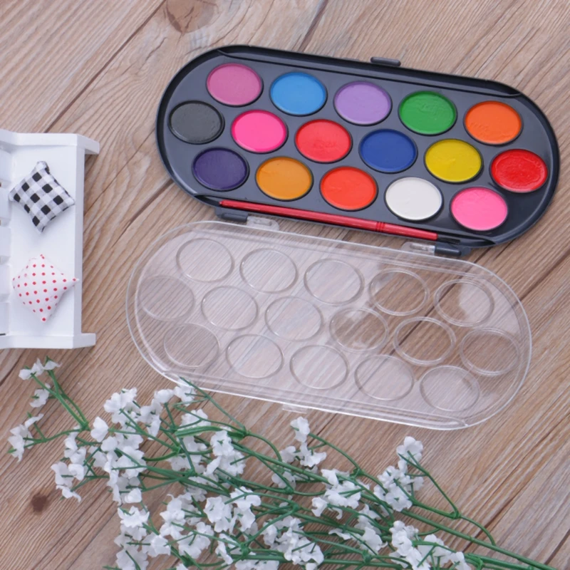 Watercolor Brush Set Painting Tray Craft Drawing Art Mini Kid Gift paint brushes art drawing tools 16Pcs