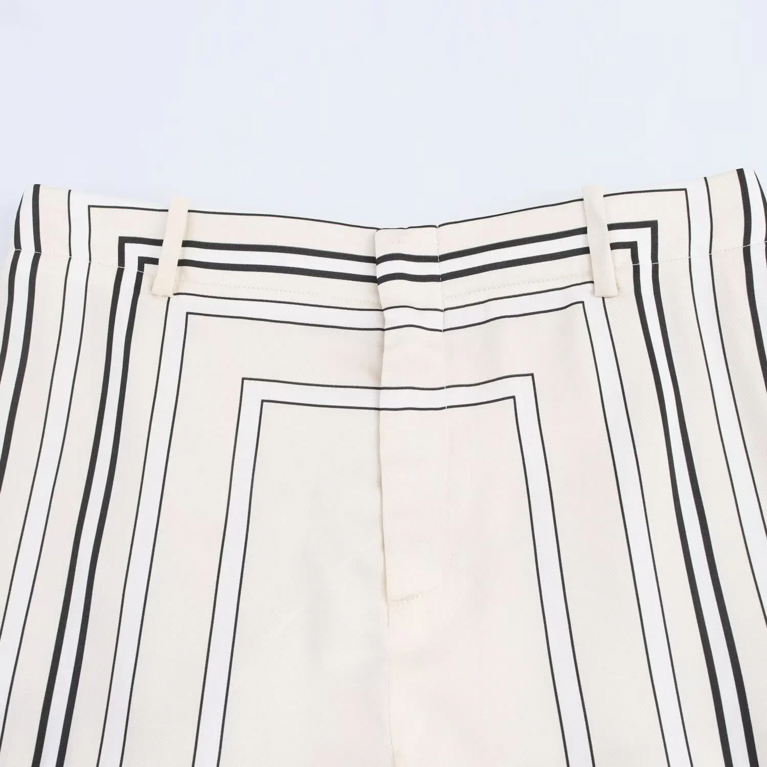 TRAFZA 2025 Women Trouser Suit Turn-down Collar Long Sleeve Single-breasted Slim Print Shirt+High Waist Zipper Loose Long Pants