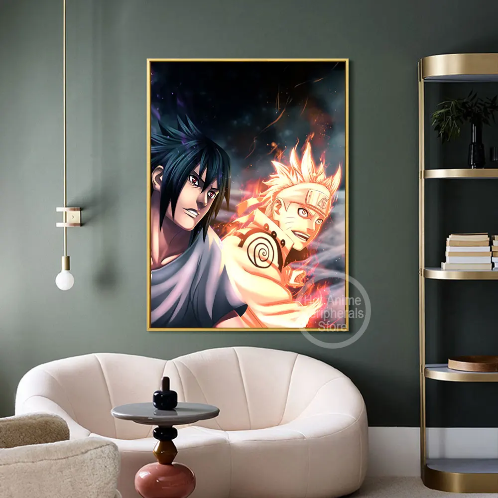 Peintures Anime Japonais Anime Poster Naruto Bijuu Kurama Kyuubi Toile  Peinture Mural Salon Salon Chambre À Coucher Picture Cudros Décoration Du  9,36 €