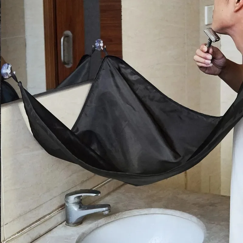 Unisex Facial Hair Shave Apron Reusable Hairdressing Cape Catcher