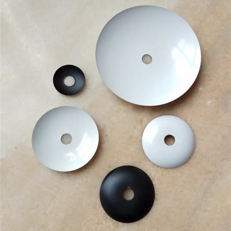 Black and white metal circular cover curved cover pendant lamp base tray table wall lamp decoration DIY lighting accessories