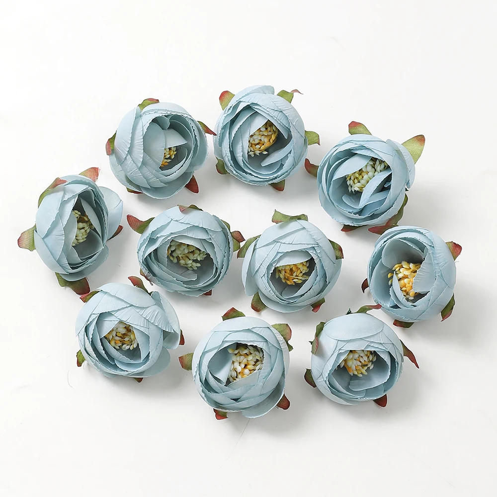 10/20 pezzi rosa fiori artificiali 4.5 cm testa di fiore finto per la decorazione del matrimonio matrimonio decorazioni per la casa ghirlanda artigianale accessorio regalo  15