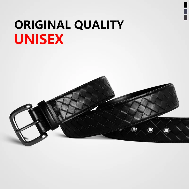 Cowhide Genuine Leather Belt Men Fashion Alloy Buckle Belts for Male Business Luxury Strap Designer High Quality Male Belts