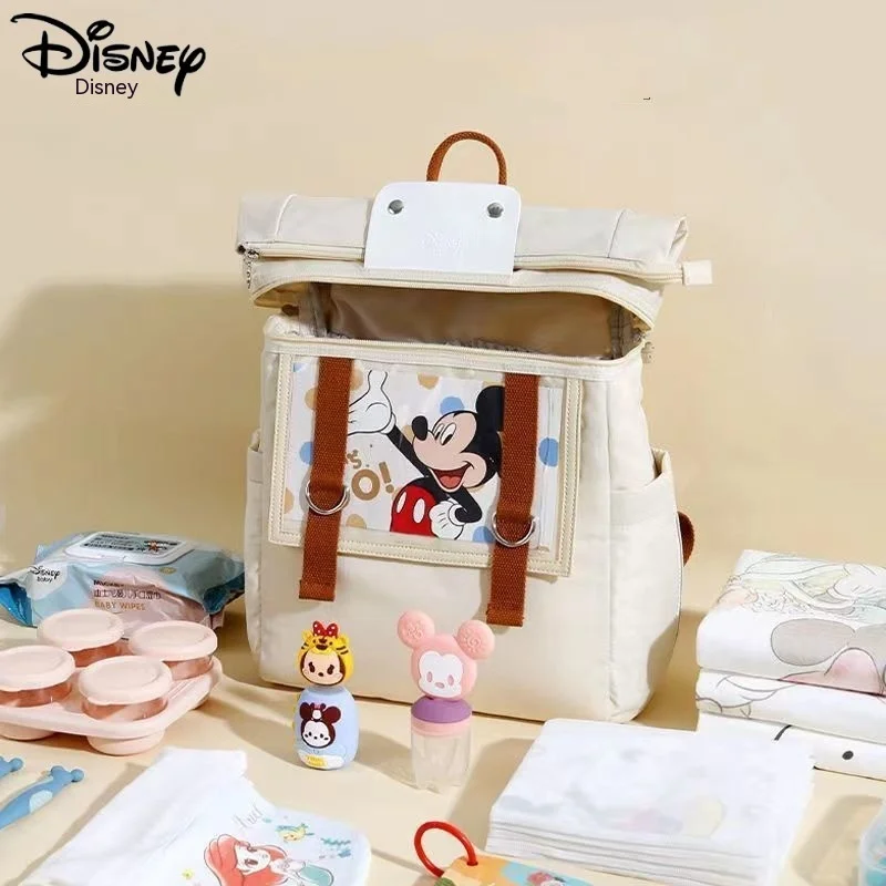 

Disney Mickey New Diaper Bag Backpack Cartoon Diy Baby Diaper Bag Backpack High Quality Large Capacity Backpack Multi-function