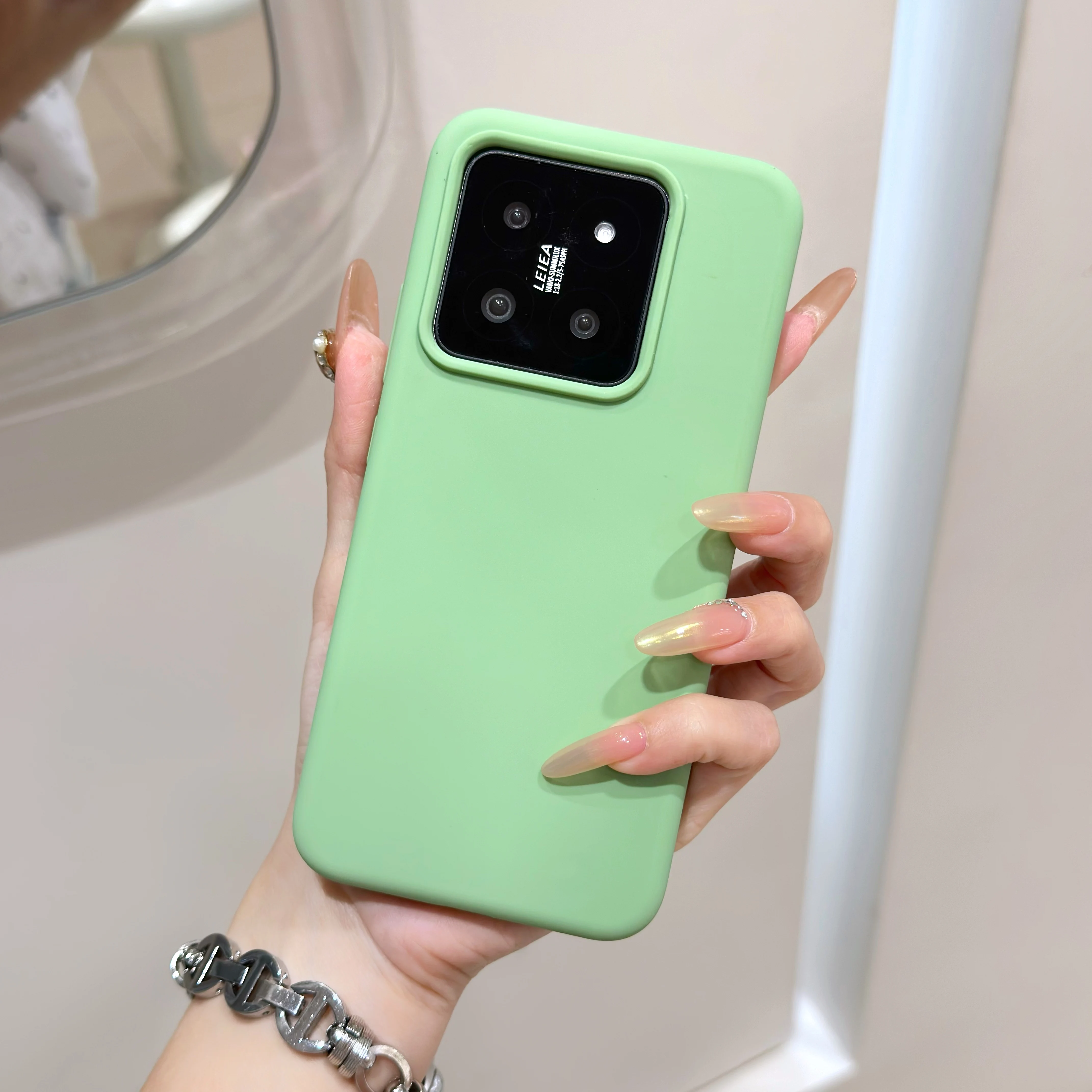 Candy Color Liquid Silicone Bumper Phone Case - Original Matte Shockproof Soft Back Cover