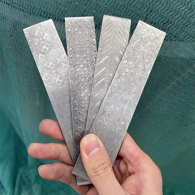 1piece New Pattern Damascus Steel for DIY Knife Making Material VG10 Sandwich Steel Knife Blade Blank Has Been Heat Treatment 5