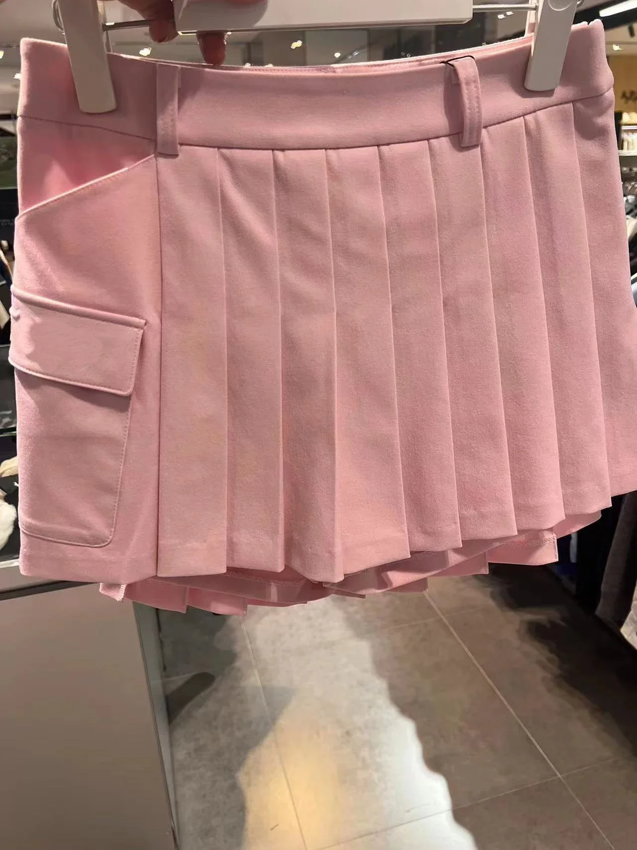 New multi reason golf skirt forwomen big pocket pleated stretch ladies golfwear sports causal skirt with short pantsinside