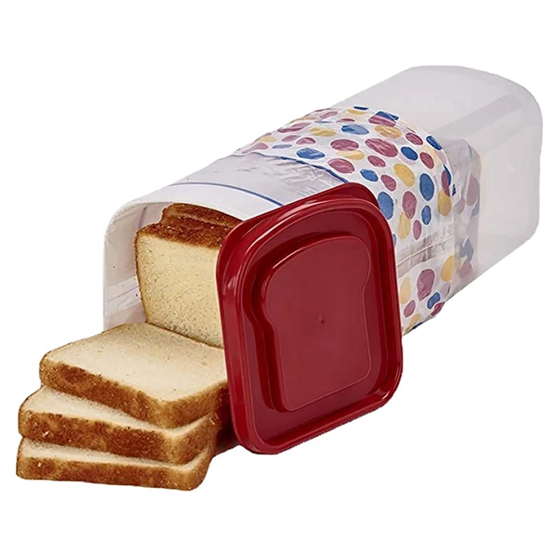 Transparent Bread Box Plastic Fresh-Keeping Toast Storage Holder Lid Bread Crisper Storage Container Easy To Use