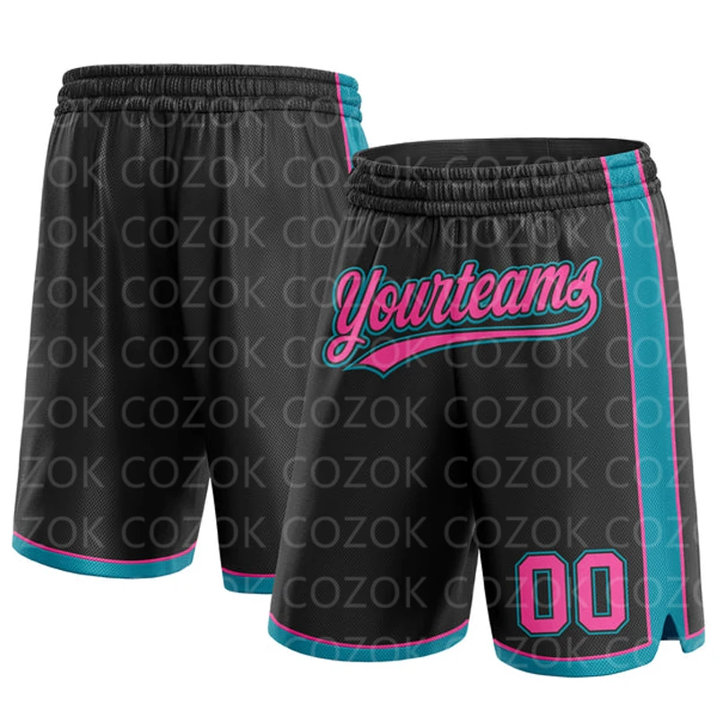 Custom Black Dark Authentic Basketball Shorts 3D Printed Men Shorts Your Name Mumber Quick Drying Beach Shorts