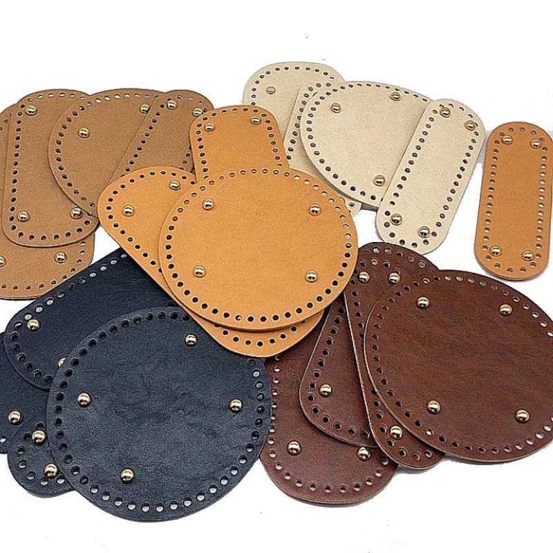 

4 размера, круглая длинная нижняя часть для вязаного мешка, основа для Сумки из искусственной кожи, нижняя часть для сумки ручной работы с отверстиями, аксессуары для низа сумки