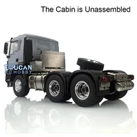 6X4 LESU 1/14 RC Tractor Truck Metal Chassis KIT Cabin Radio Control Vehicle Winch Warning Lights Tamiyaya Model Toys THZH1035 2