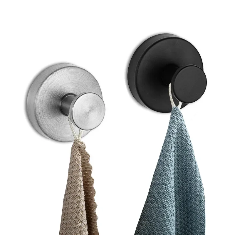 Metal Suction Cup Hook Strong Vacuum Bathroom Suction Cup Hooks Waterproof Towel Holder Stainless Steel Reusable Wall Hanger self adhesive hooks multifunctional hooks towel holder self adhesive wall hooks suction cup hook heavy duty hooks