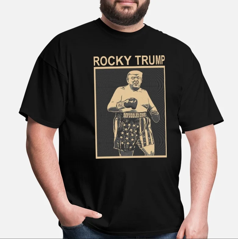 

Trump Boxing Rocky Trump America Boxer T Shirt. New 100% Cotton Short Sleeve O-Neck T-shirt Casual Clothing Mens Top