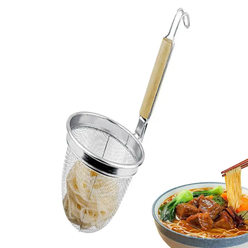 

stainless steel noodle strainer noodle colander pasta strainer with hook kitchen sieve Pasta Dumpling Noodle basket kitchen use