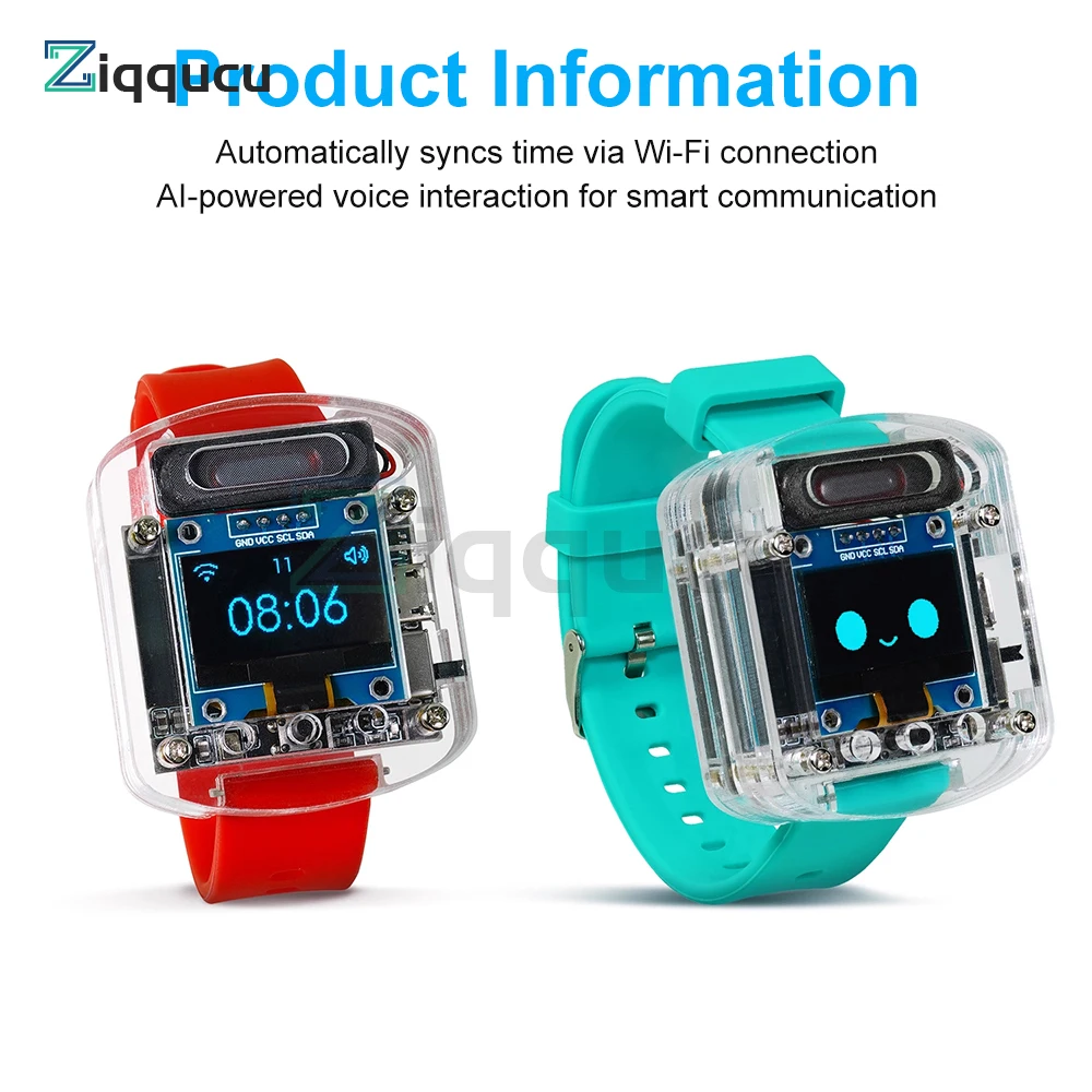 Kit di sviluppo smartwatch AI ESP32-S3 - Display OLED da 0,96" con assistente vocale Xiaozhi per il dialogo dell'intelligenza artificiale - immagine 6