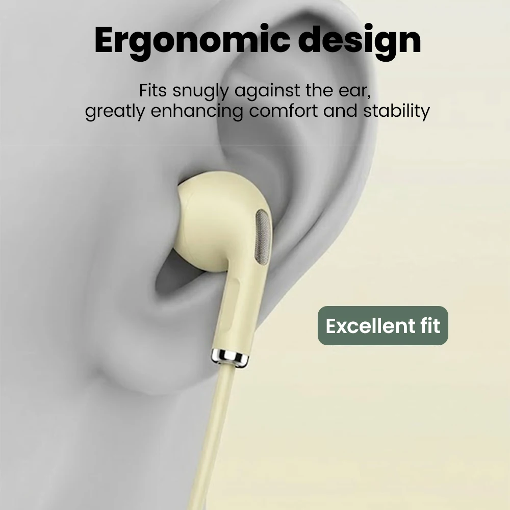 High-Quality Wired Headphones with Built-In Microphone and Versatile Connectivity