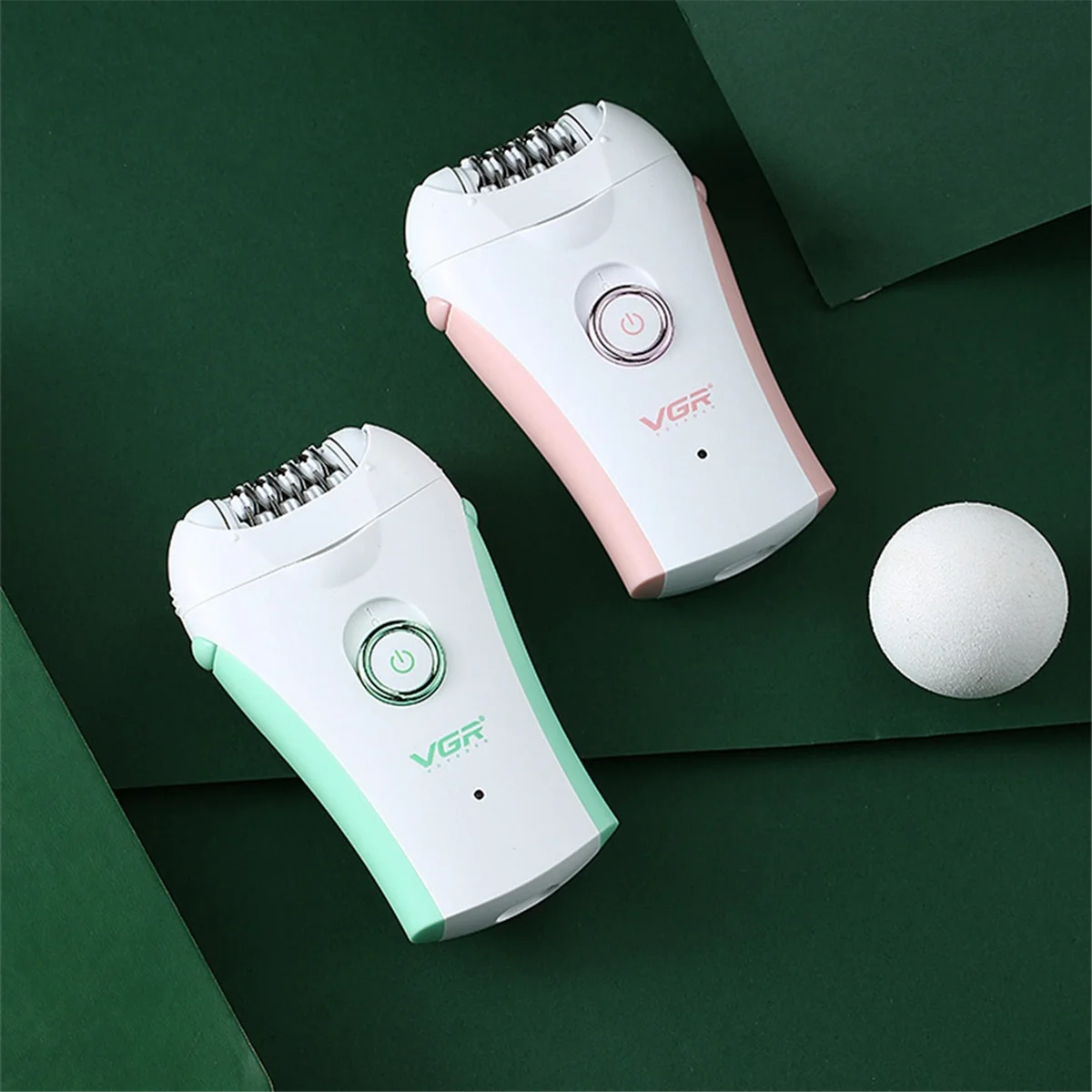 VGR Portable Electric Body Shaver Rechargeable Hair Removal Appliances Lady Epilator for Women Full Body,Light Pink 5