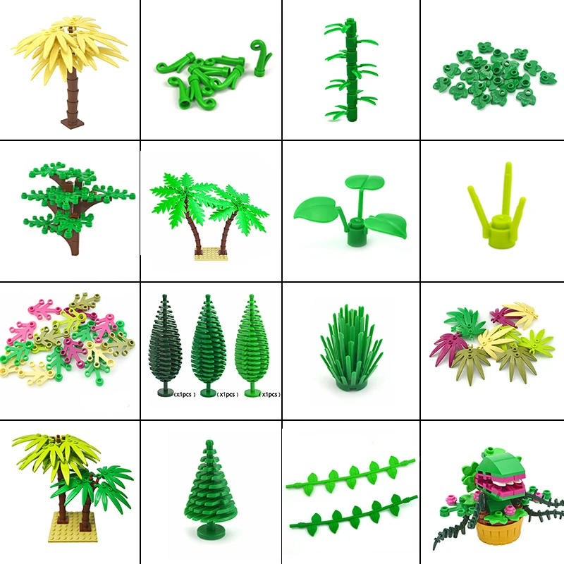 City Friend Creative Building Blocks Set - Plant and Tree Accessories